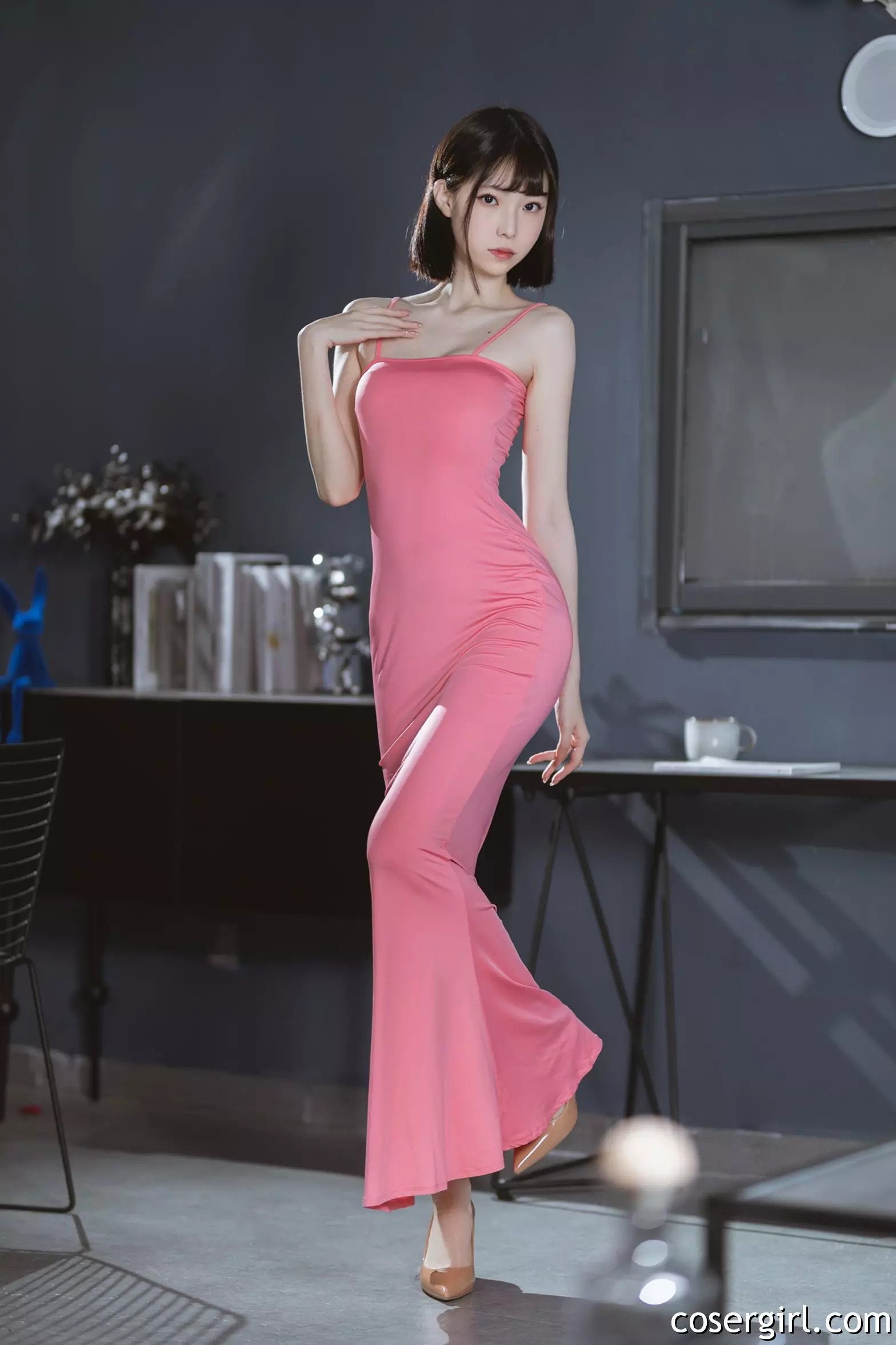 图片[4]-许岚LAN 粉色长裙 - coser福利社写真图片在线欣赏-coser福利社